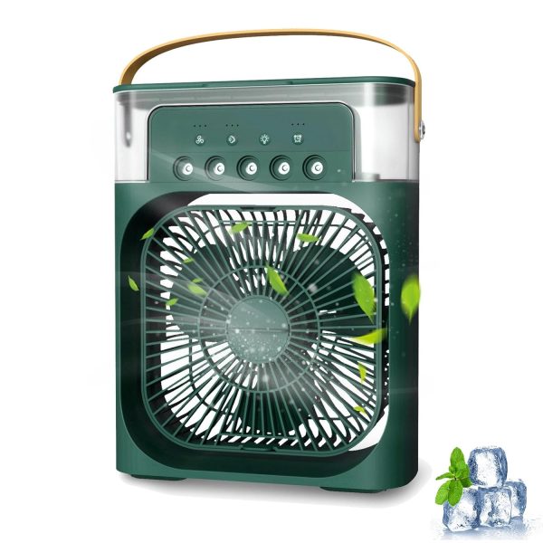 TRIDEO Rechargeable Fan Portable AC for Home Portable Air Conditioners Water Cooler 3 Speeds Modes for Room Office Home Travel_Green_SA07