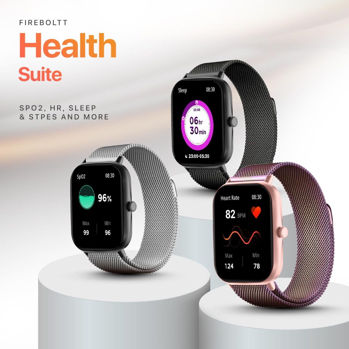 Fire-Boltt Ninja Call Pro Max Ultra Smart Watch 2.01 inch Display, Bluetooth Calling, 120+ Sports Modes, Health Suite, Voice Assistance (Silver SS) - Image 7