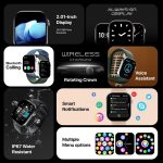 Fire-Boltt Ring X Smartwatch 2.01” Display with Always On Display, Bluetooth Calling, Wireless Charging, AI Voice Assistant, 100+ Sports Modes, Health Suite, 500+ Watchfaces (Pink S) - Image 3
