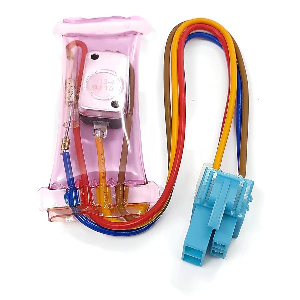SPARESKART 4 Wire Bimetal Compatiable for LG Refrigerator With Blue Connector Jack