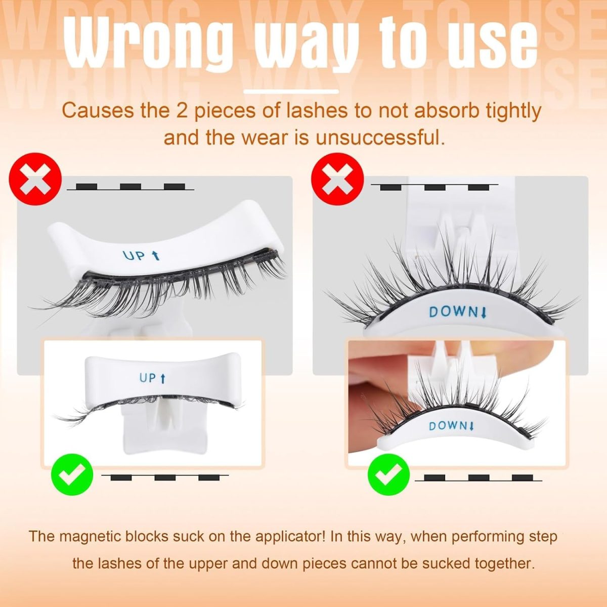 Magnetic Eyelashes, 3D Natural Look Magnetic Eyelashes for Women, Reusable Magnetic Eyelash Extension Kit with Applicator, Magnetic Lashes without Eyeliner, Wispy False Eyelashes No Glue Needed - Image 6