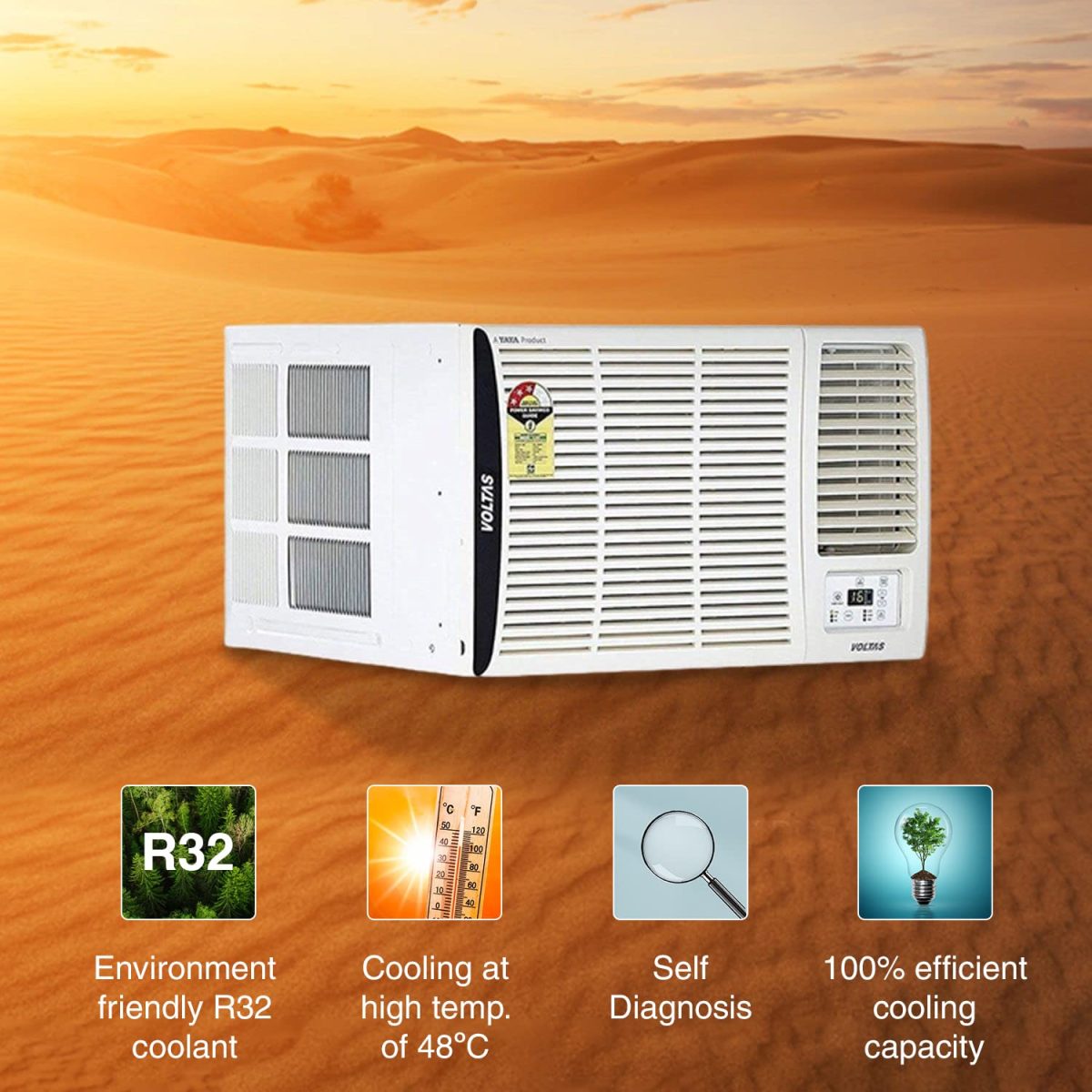 Voltas 1.5 Ton 3 Star, Fixed Speed Window AC (Copper, Turbo Mode, 183 Vectra Elite, White) - Image 5
