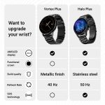 Noise Vortex Plus 1.46” AMOLED Display, AoD BT Calling, Sleek Metal Finish, 7 Days Battery Life, All New OS and with 100+ Watch Faces & Health Suite (Metal Black) - Image 2