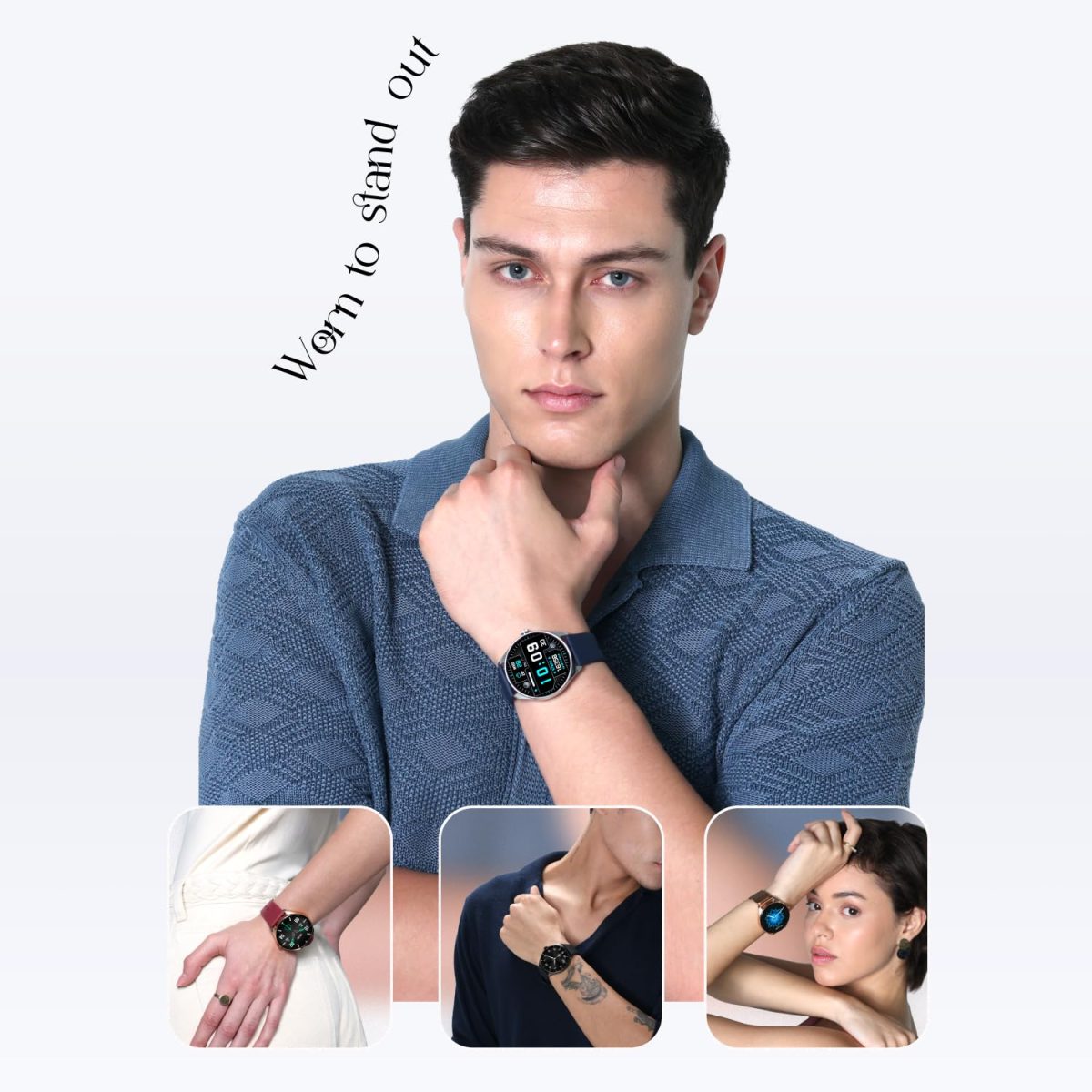 Noise Twist 2 Smart Watch with 1.43” AMOLED Screen, AI Search & Voice Assistant, Bluetooth Calling, Stainless Steel Back, 7-Day Battery, 100+ Watch Faces, Health Suite, IP68 (Gold Link) - Image 4