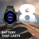 Cult Ranger XR1-1.43" AMOLED Display,Outdoor Rugged Smartwatch for Men, Bluetooth Calling, 8 Days Battery, Continous Heart Rate,100+ Sports Mode, Live Cricket Score, Built-in Flashlight, Free Strap - Image 9