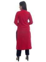 Club Fashion Plus Size Winter Wear Woolen Kurti for Women - Image 2