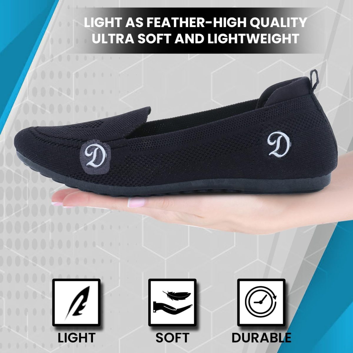 DOCTOR EXTRA SOFT Flexible Memory Foam Women's Shoes for Walking Gym Training | Casual Sports,Slip-On,Lightweight Lace up Jutis Bellies Classy Ballerina for Ladies and Girls New-D-1003 - Image 4