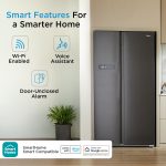 Midea 592 L Side By Side,frost free Wi-Fi Double Door Refrigerator Voice Assistant, App Control, Inverter, (MDRS791MIF28IND Jazz Black) - Image 5
