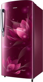 Samsung 183 L, 2 Star, Digital Inverter, Direct-Cool Single Door Refrigerator (RR20C2712R8/NL, Blooming Saffron Red) - Image 2