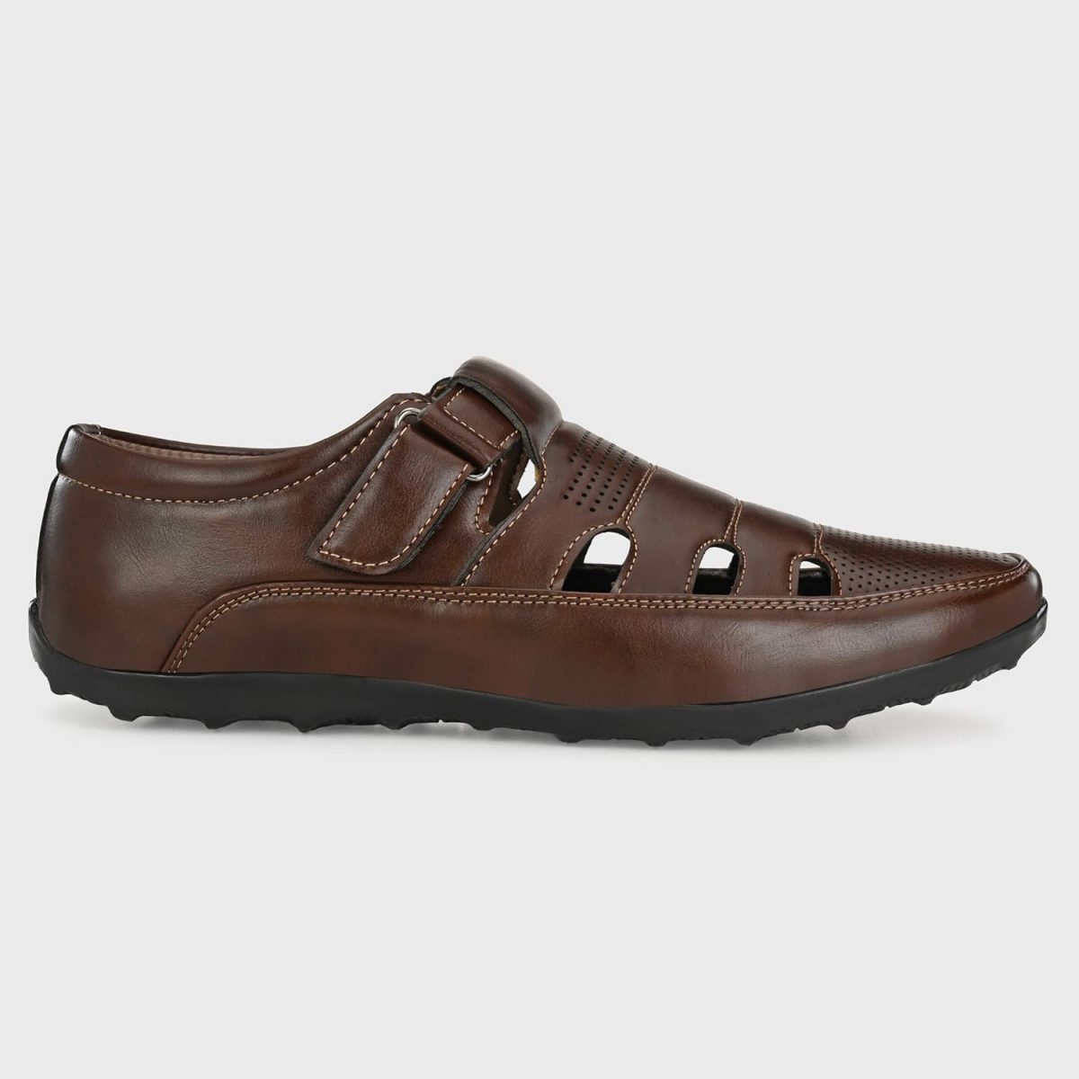 Centrino Men's Fisherman Sandals with Cushioned Insocks, Hook & Loop Strap, Trendy and Sporty Design, Premium Upper, Closed Sandal - For Spring Summer Travelling, Walking (2340) - Image 4