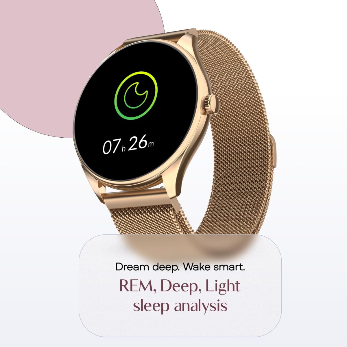 Noise Twist 2 Smart Watch with 1.43” AMOLED Screen, AI Search & Voice Assistant, Bluetooth Calling, Stainless Steel Back, 7-Day Battery, 100+ Watch Faces, Health Suite, IP68 (Gold Link) - Image 8