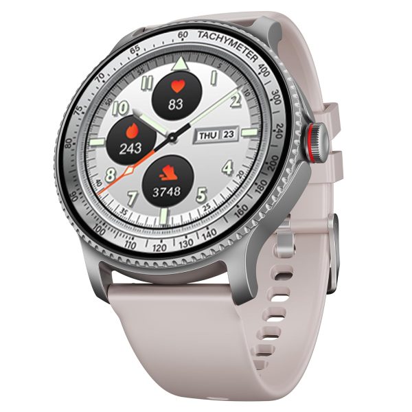 boAt Lunar Discovery w/ 1.39" (3.5 cm) HD Display, Turn-by-Turn Navigation, DIY Watch Face Studio, Bluetooth Calling, Emergency SOS, QR Tray, Smart Watch for Men & Women(Cherry Blossom)