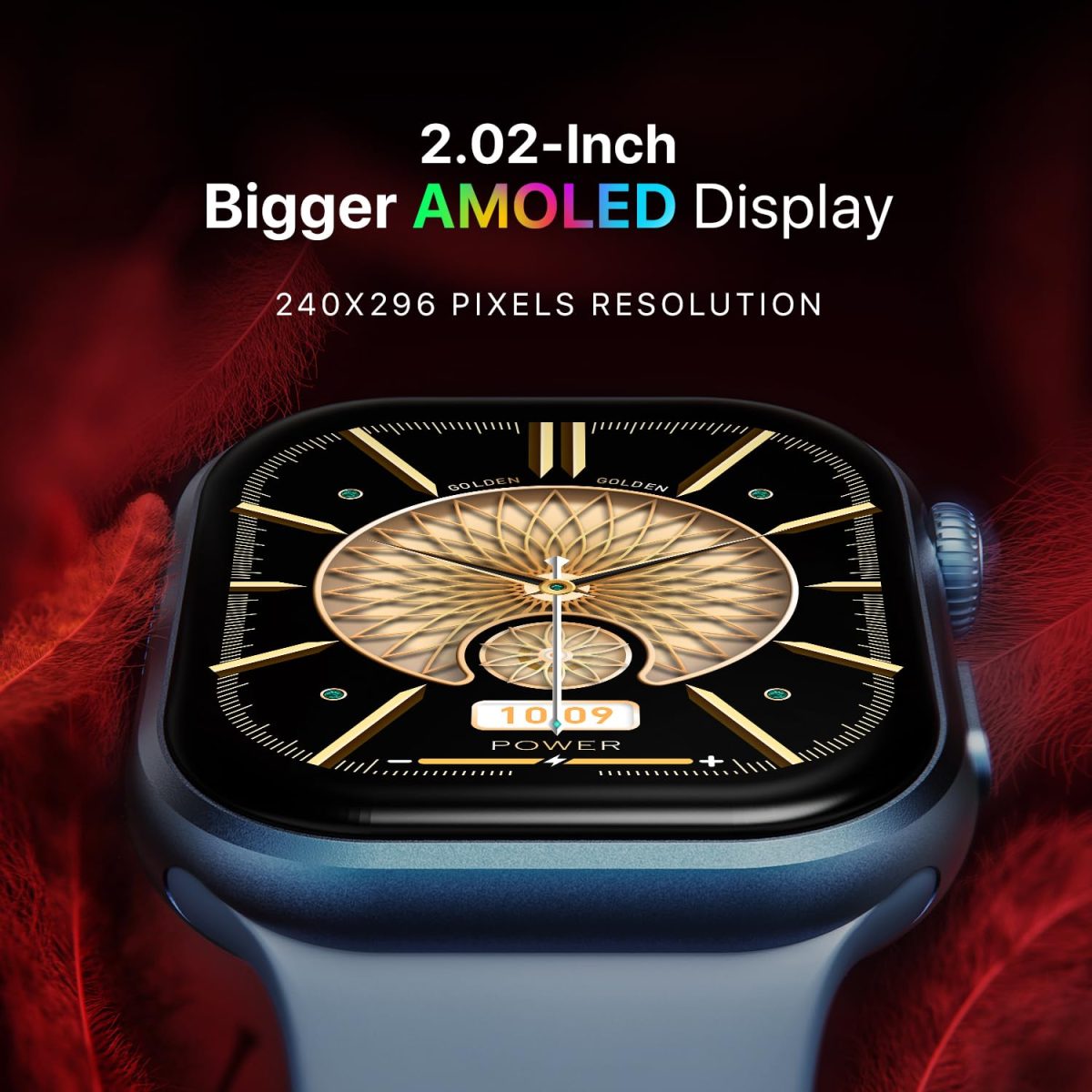 Fire-Boltt Brillia Smart Watch with 51.3mm (2.02 inch) AMOLED Display, Bluetooth Calling, SpO2, Heart Rate Monitoring, 120+ Sports Modes (Brillia, Blue) - Image 4