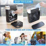 Mabron [15 𝒀𝒆𝒂𝒓𝒔 𝑾𝒂𝒓𝒓𝒂𝒏𝒕𝒚] Mini Portable Air Conditioner Fan – Evaporative Air Cooler with 7 Color LED Lights, 3 Wind Speeds & 3 Spray Modes for Home, Office & Travel_Multicolor - Image 4