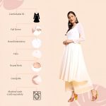 PH POSHAKHUB Women Georgette Hand Embroidery Round Neck and Front Yoke Anarkali Kurta - Round Neck Kurta - Image 4