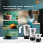 Orient Electric 500W mixer grinder | Kitchen Kraft 500 MGKK50B3 with 3 SS jars | Longer life balanced coil motor | ABS body | Uniform grinding | 5 years motor warranty - Image 3