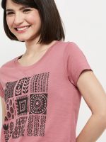 Max Women's Cotton Regular Fit Printed Round Neck T-Shirt - Image 4