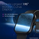 Fastrack Limitless FS1 Smart Watch|Biggest 1.95" Horizon Curve Display|SingleSync BT Calling v5.3|Built-in Alexa|Upto 5 Day Battery|ATS Chipset with Zero Lag|100+ Sports Modes|150+ Watchfaces,Black - Image 2