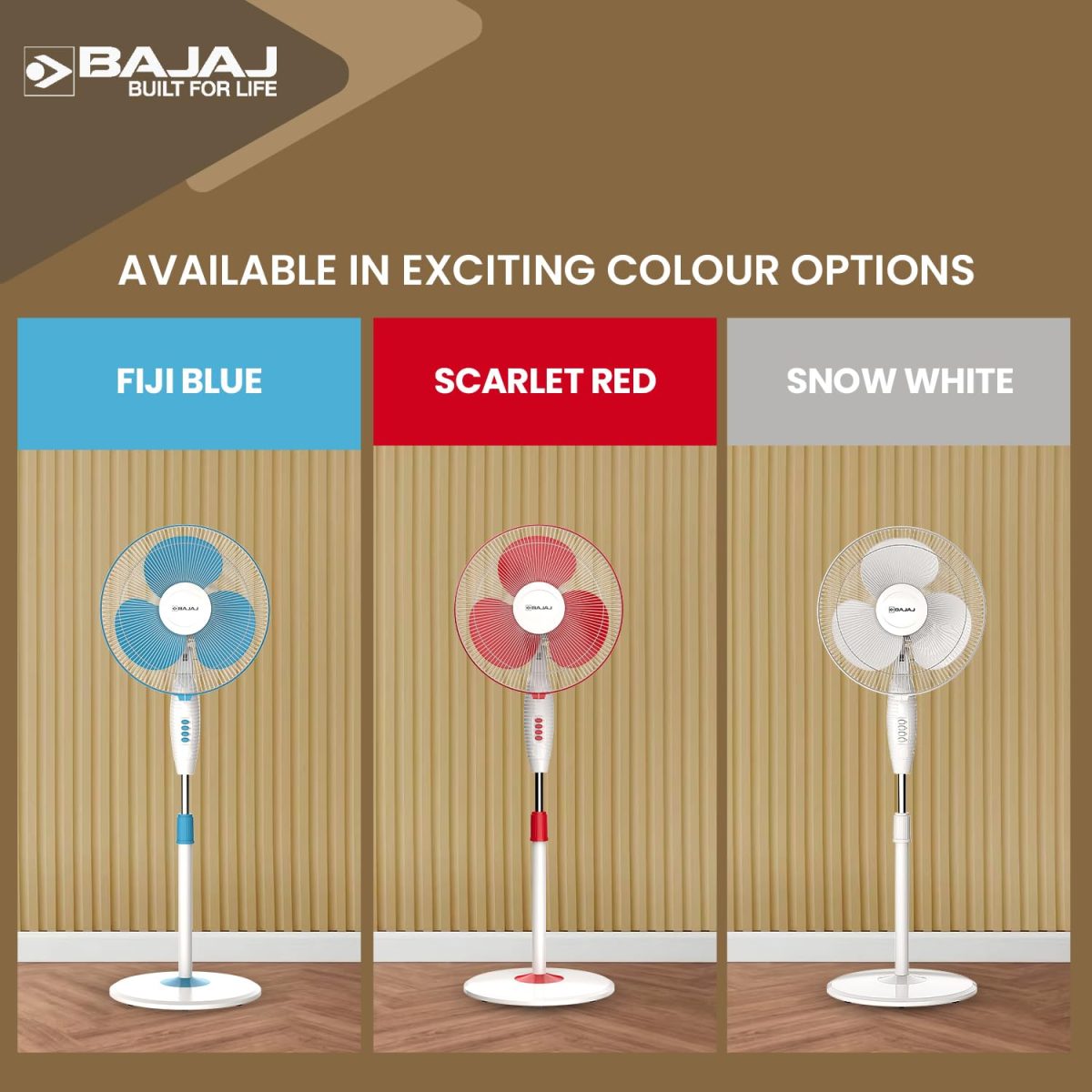 Bajaj Frore Neo 400 MM Oscillating Pedestal Fan For Home | Aerodynamically Balanced Blades | 100% Copper Motor | High Air Delivery | 3-Speed Control | Rust Free | 2 Yrs Warranty 【Blue】 - Image 6