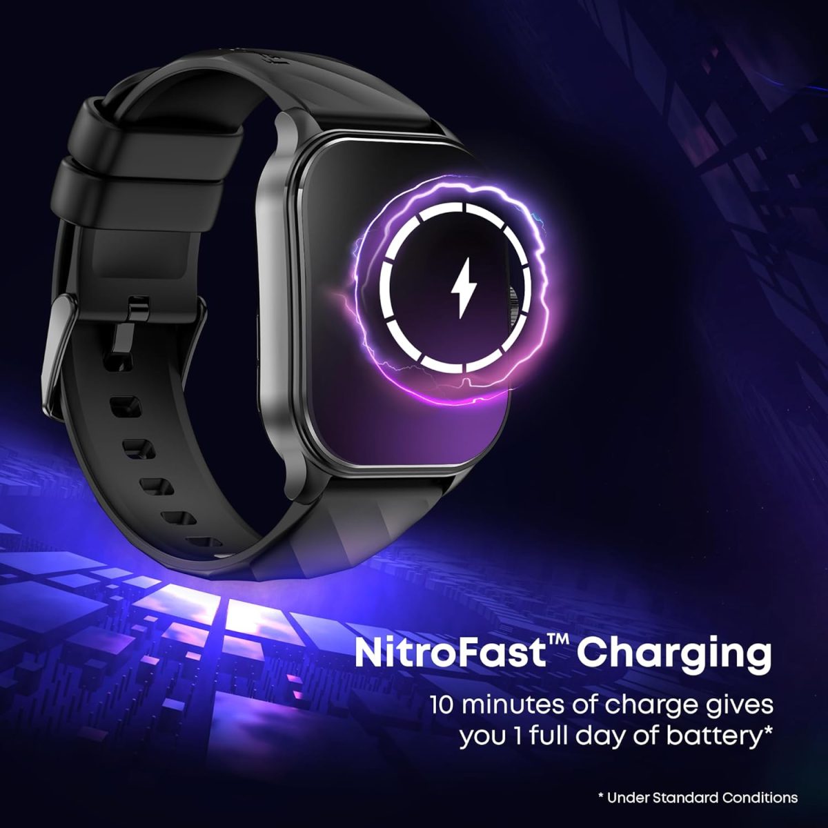 Fastrack Limitless FS2 Pro Smartwatch|1.96" Super AMOLED Arched Display with Functional Crown and Resolution of 410X502|Singlesync BT Calling|Nitrofast Charging|110+ Sports Modes|200+ Watchfaces,Teal - Image 4