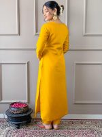 Naixa Women's Rayon Embroidered Straight Kurta with Pant and Dupatta (Available in Plus Size) - Image 4