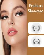 3PCS Magnetic Eyelashes for Women, Magnetic Lashes, Reusable Magnetic Lashes Kit with Applicator, No Glue Needed, Easy to Wear and Remove, Includes Cross and Dense Styles for a Natural Look - Image 4