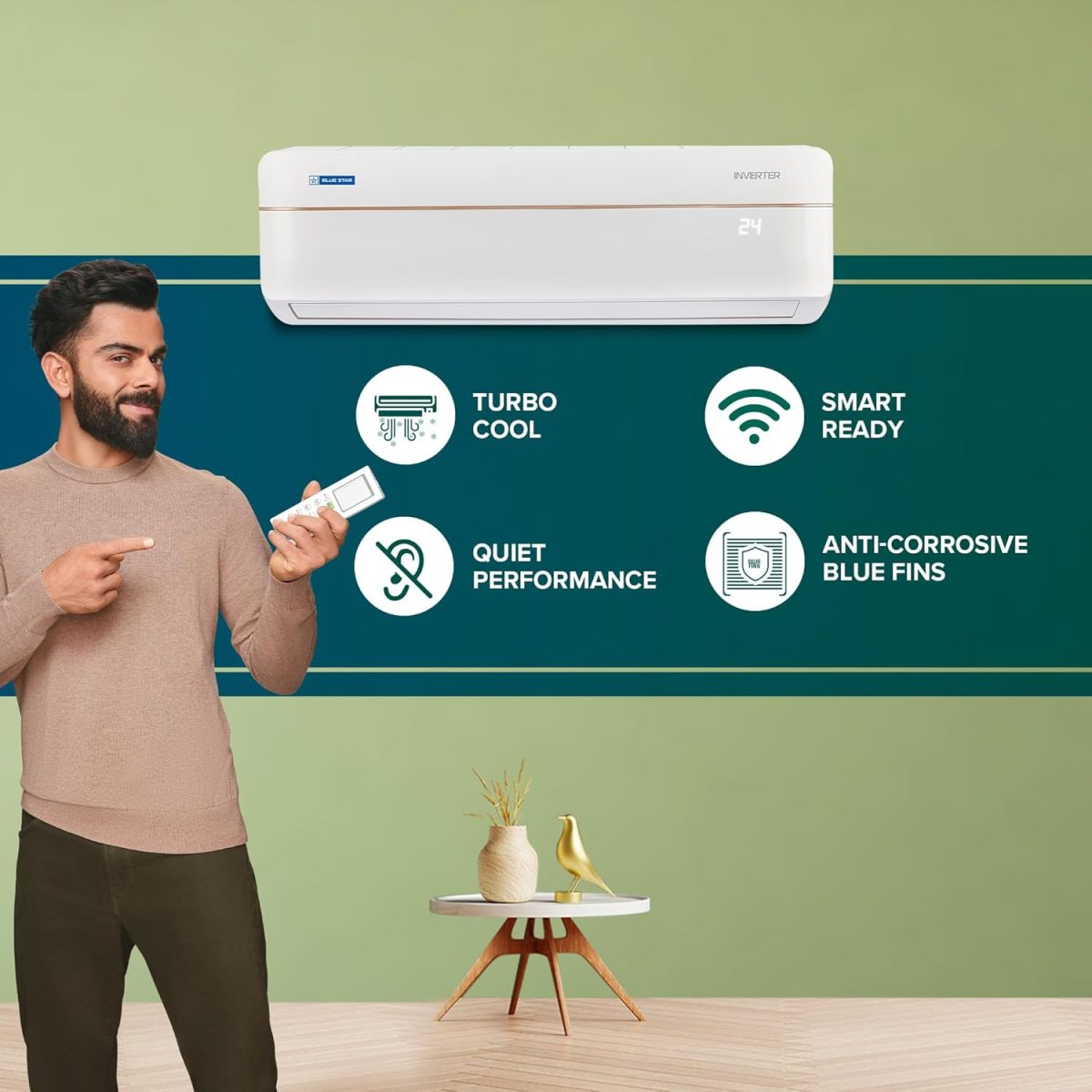 Blue Star 1.5 Ton 3 Star Hot and Cold, 60 Months Warranty, Inverter Split AC (Copper, Convertible 5 in 1 Cooling, Multi Sensors, Dust Filter, IC318VCUHC, White) - Image 7