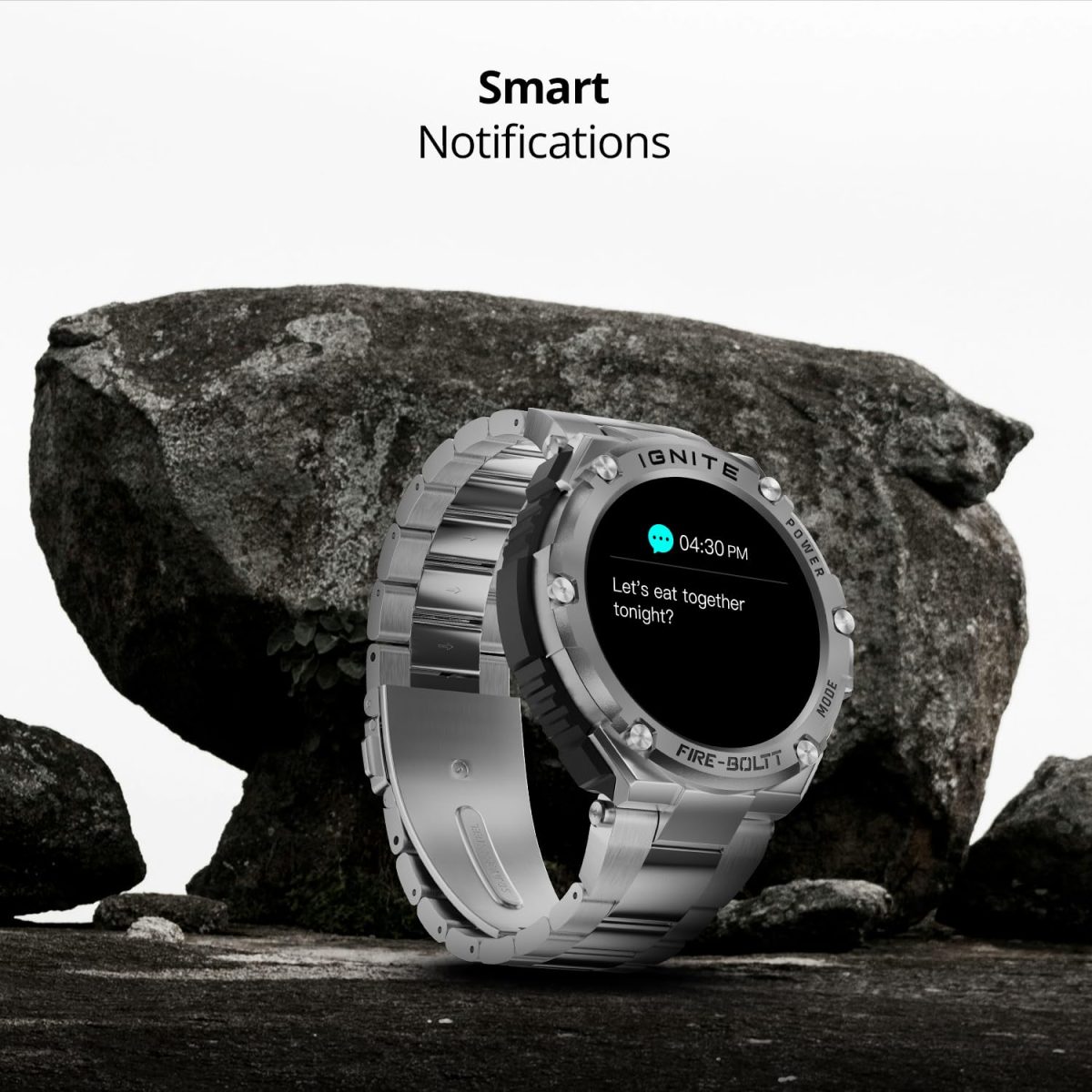 Fire-Boltt Assault Rugged Smartwatch – 1.5" HD Display, Bluetooth Calling, 600mAh Battery, Compass, Heart Rate & SpO2 Monitoring, 7-10 Days Battery Life, Heavy Metal Sports Design - Image 8
