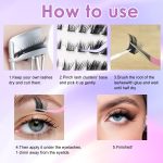 MAYCREATE® Cat Eyelash Clusters Varied Length Individual Eyelash Clusters Fluffy Winged Eyelashes Clusters False Eyelashes Non-sticky DIY Cat Eyelash Clusters Party Makeup Eyelash Clusters - Image 3