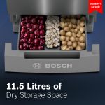 Bosch 187L 5 Star Inverter Direct-Cool Single Door Refrigerator (CST18S25PI, Fine Steel, Base Stand with Drawer & Saperator) - Image 7