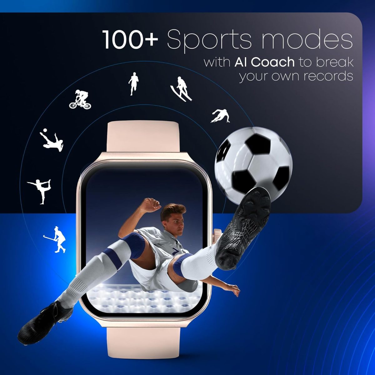 Fastrack Limitless FS1 Smart Watch|Biggest 1.95" Horizon Curve Display|SingleSync BT Calling v5.3|Built-in Alexa|Upto 5 Day Battery|ATS Chipset with Zero Lag|100+ Sports Modes|150+ Watchfaces,Black - Image 5