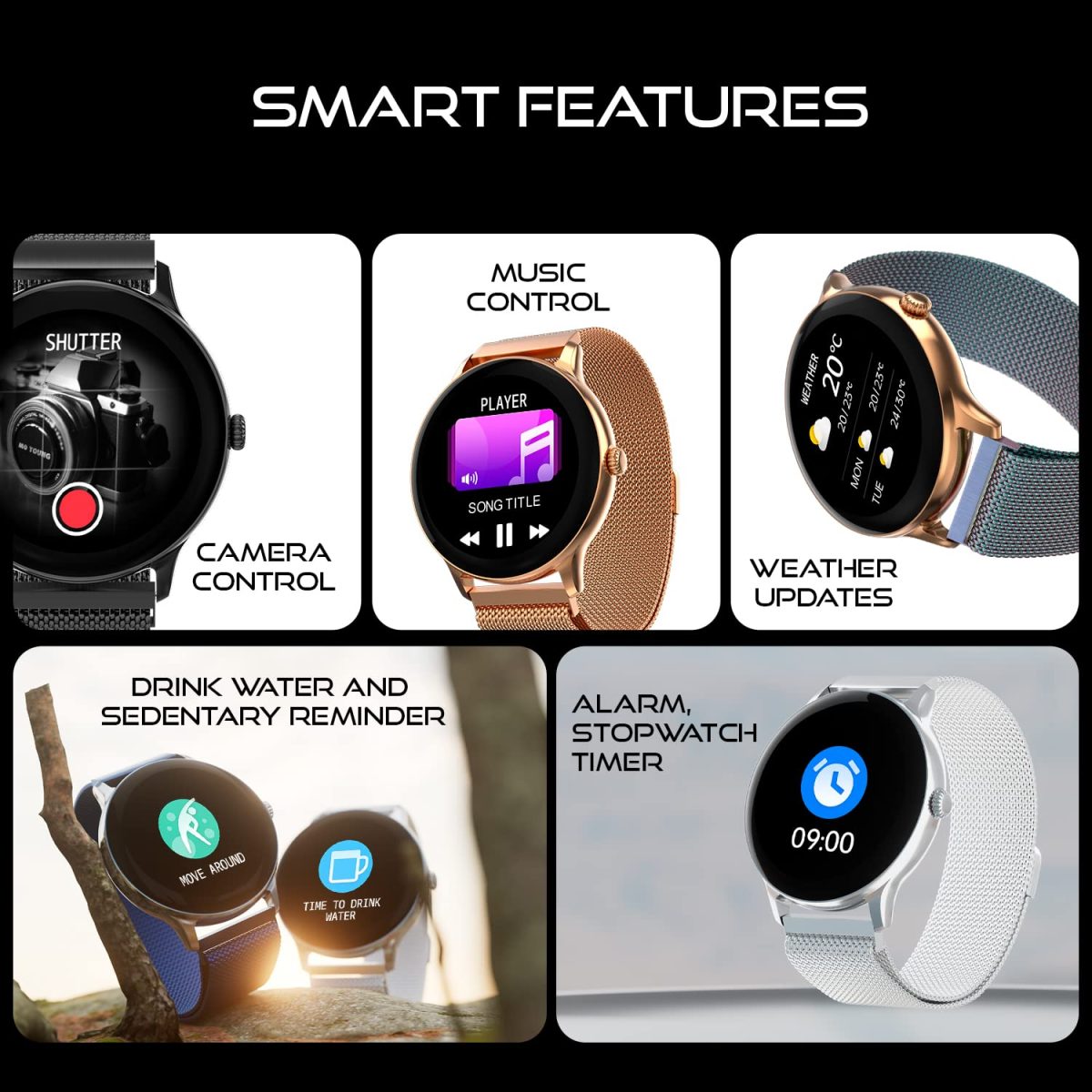 Fire-Boltt Phoenix Ultra Smart Watch 1.39 inch Bluetooth Calling, AI Voice Assistant, Metal Body with 120+ Sports Modes, SpO2, Heart Rate Monitoring (Silver SS) - Image 11