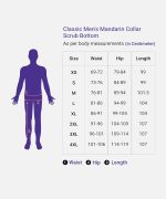 KNYA Classic Men's 5-Pocket Mandarin Collar Scrub Suit| Regular fit | Short Sleeves | For Doctors (XL, Navy Blue) - Image 7