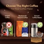 AGARO Imperial Espresso Coffee Maker, Coffee Machine, 15 Bars, With Foaming Milk, Frother Wand for Espresso, Cappuccino, Latte and Mocha, Steam Espresso Maker For Home, Adjustable Milk Frothing and Double Temperature Control System, Stainless Steel, 1100W. - Image 3