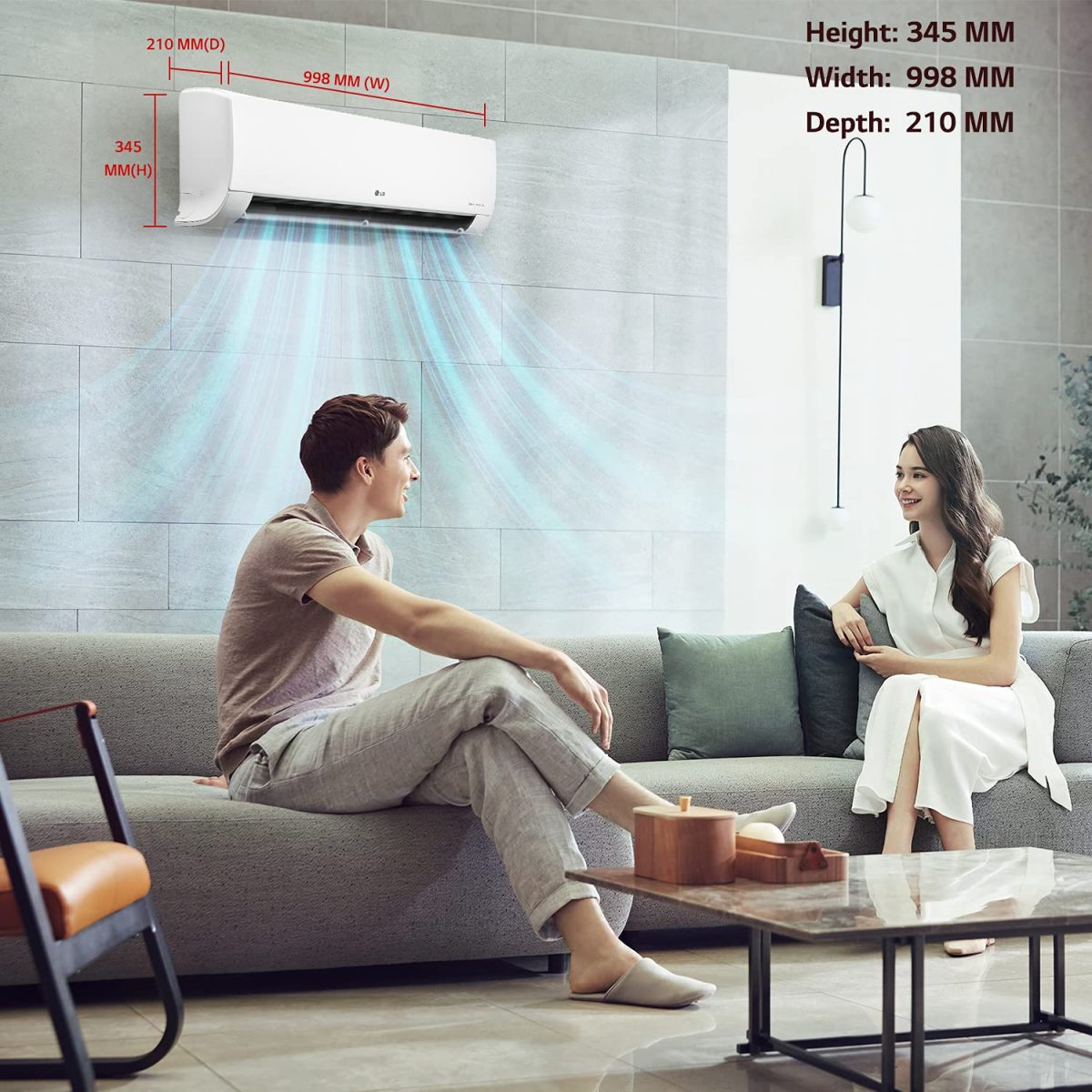 LG 1.5 Ton 4 Star Inverter Split AC (Copper, 5-in-1 Convertible Cooling, HD Filter with Anti-Virus Protection, 2021 Model, MS-Q18KNYA, White), large - Image 3