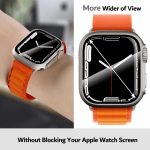 VEMIGON Tough PC Case Compatible with Apple Watch Series 9/8/7 45mm, Change to Ultra Look Cover, Converter Case Bumper Upgrade to Ultra 2/1 Apperance with Screen Protector for iWatch 9, 8 and 7 (45mm) - Image 6