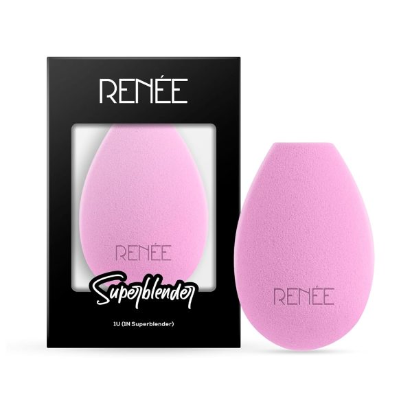 RENEE Makeup Superblender 1pc, Angled Edge Sponge For Effortless Application of Dry & Wet products, Latex Free & Cruelty-Free