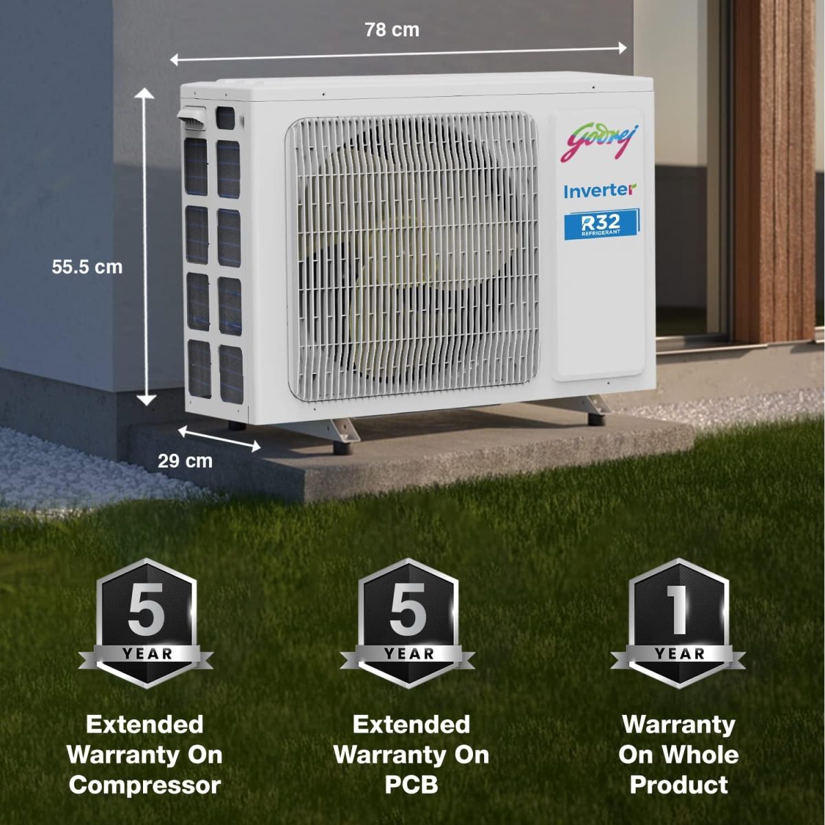 Godrej 1.5 Ton 3 Star, 4-Way Air Swing Fixed Speed Split AC (Copper, Anti-Dust Filter, AC 1.5T SFC 18PTC3-WWP, White) - Image 6