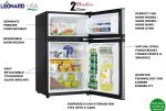 LEONARD USA 120 L Inverter Double Door Mini Fridge Small Fridge with Toughened Glass Shelves, Mechanical Control, Interior Light for Room, Home, Office or Bar (Based on American Technology) - Image 6