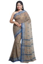 WoodenTant Women's Pure Cotton Tant Saree with Designer Border