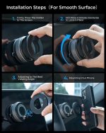 LiCB 360° Vaccum Magnetic Phones Holder, Magnetic Car Phone Mount, Hands-Free Suction Cup Phones Holder for Car/Gym/Mirror/Shower, Car Mount Compatible with All Mobile - Image 3