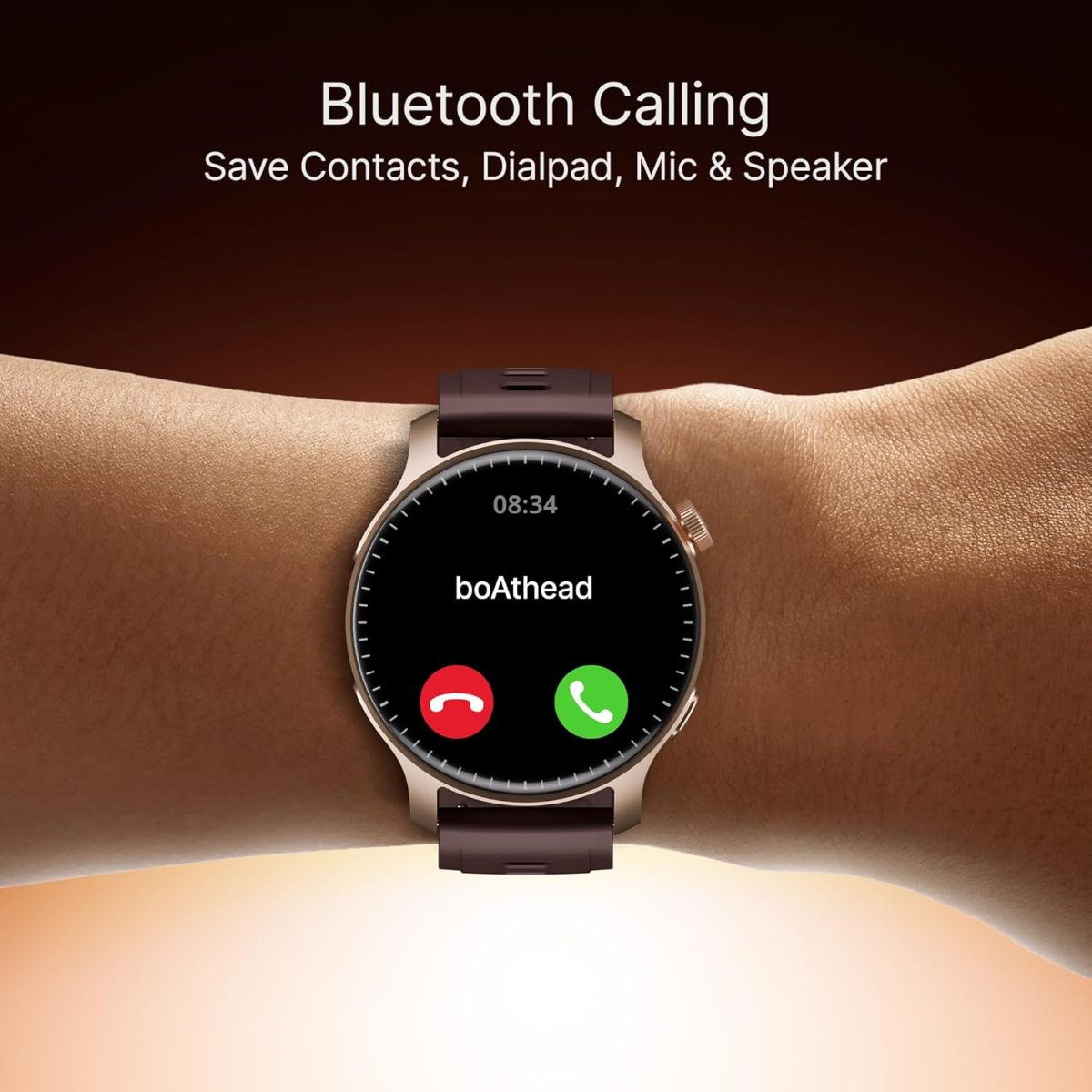 boAt New Launch Ultima Prime Smartwatch with 1.43" AMOLED Display, Personalized Fitness Nudges, Functional Crown,100+ Sports Modes, Watch Face Studio (Royal Berry), Brown - Image 5