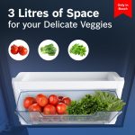 Bosch 187L 5 Star Inverter Direct-Cool Single Door Refrigerator (CST18S25PI, Fine Steel, Base Stand with Drawer & Saperator) - Image 6