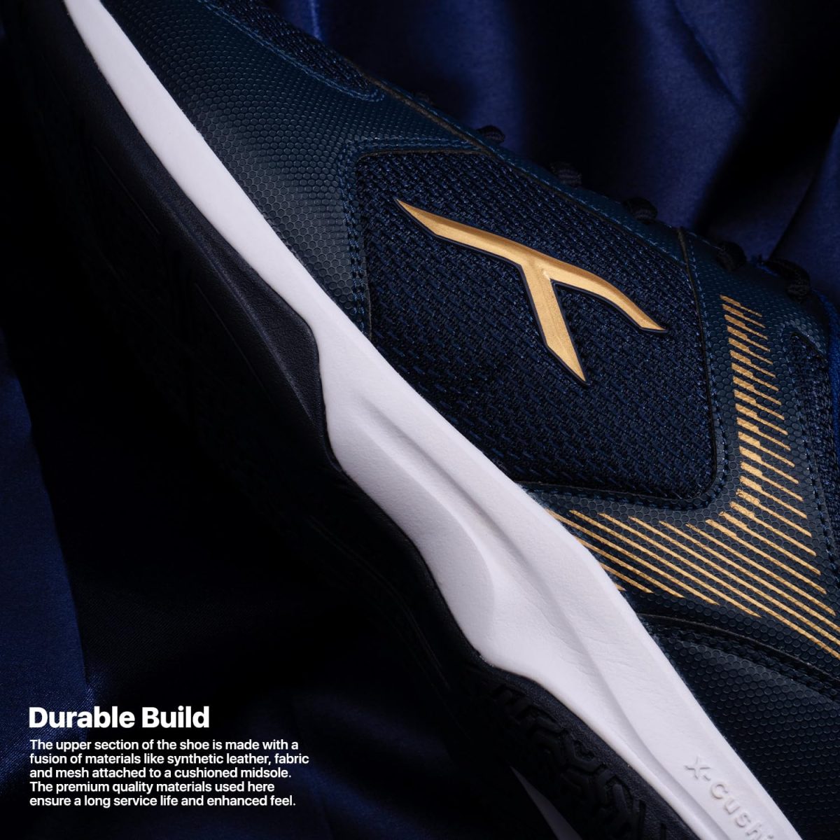HUNDRED Court Star Badminton Shoes (Non Marking) | Also Perfect for Squash, Table Tennis, Volleyball, Basketball & Indoor Sports | Lightweight & Durable | X-Cushion Protection - Image 3