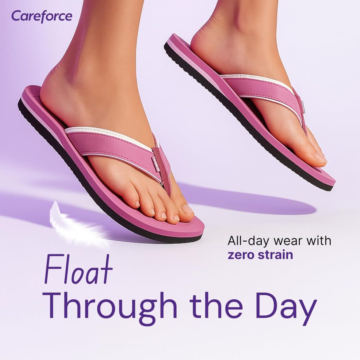 Careforce Ortho Slippers for Women Daily Use, EVA Cushioned Anti-Slip Sliders & Flip Flops | Arch Support Chappal for Daily Comfort & All-Day Wear Orthopedic Footwear for Women - Image 2