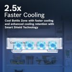 Bosch 187L 5 Star Inverter Direct-Cool Single Door Refrigerator (CST18S25PI, Fine Steel, Base Stand with Drawer & Saperator) - Image 3
