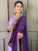 Naixa Women's Rayon Embroidered Straight Kurta with Pant and Dupatta Sets (NX-450) - Image 5