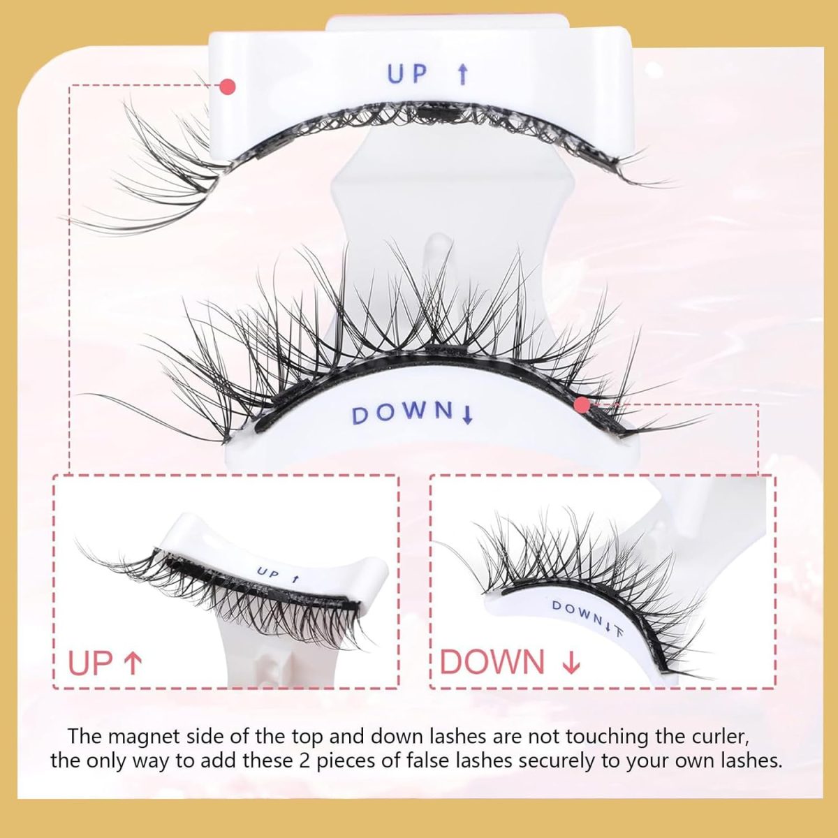 Magnetic Eyelashes, 3D Natural Look Magnetic Eyelashes for Women, Reusable Magnetic Eyelash Extension Kit with Applicator, Magnetic Lashes without Eyeliner, Wispy False Eyelashes No Glue Needed - Image 3