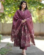 Alvami Women Printed Kurta and Pant Set with Dupatta - Image 5