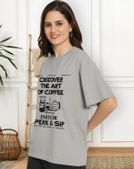 AUSK Oversized T-Shirt for Women || Graphic Printed Loose fit Womens Tshirts - Image 4